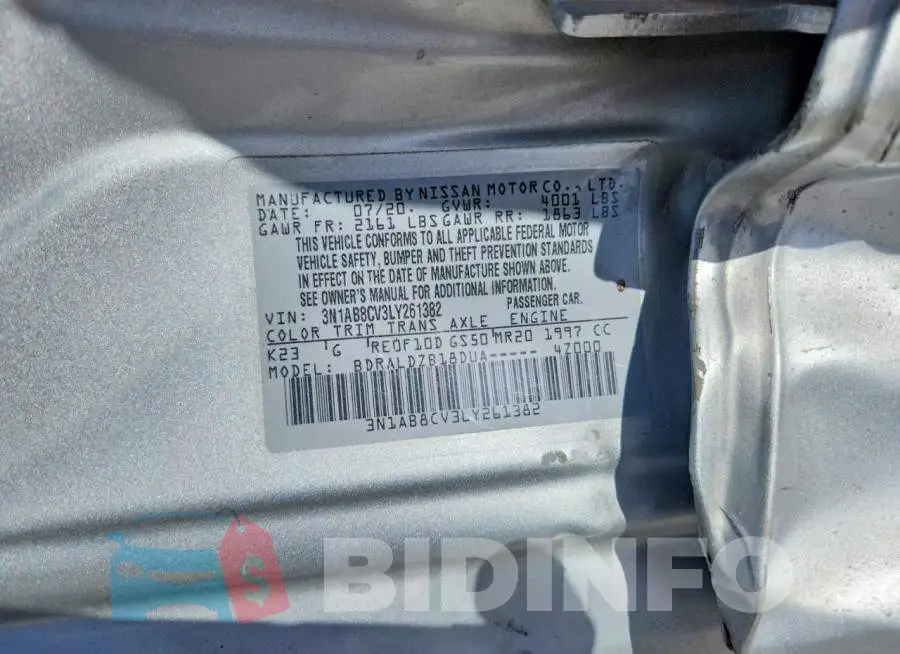 3N1AB8CV3LY261382 Photo# 12
