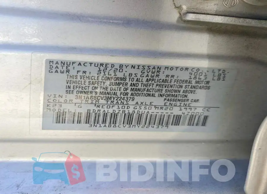 3N1AB8CV3MY224379 Photo# 12