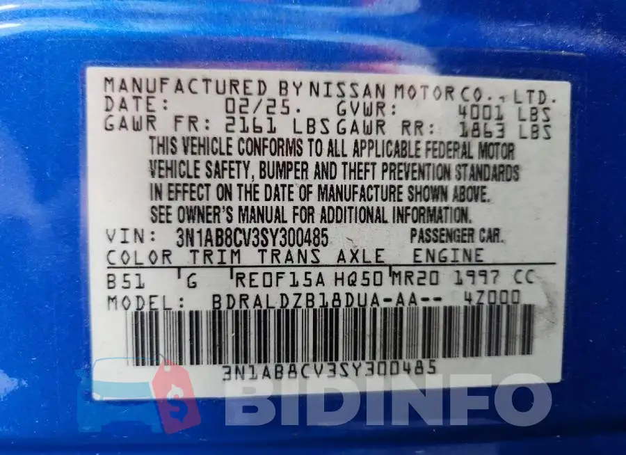 3N1AB8CV3SY300485 Photo# 12