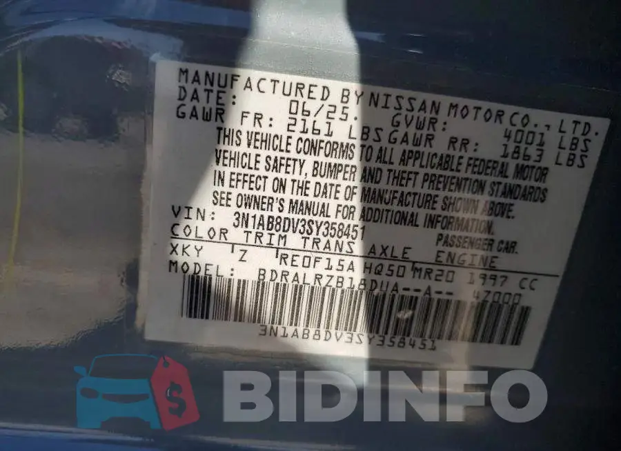 3N1AB8DV3SY358451 Photo# 12