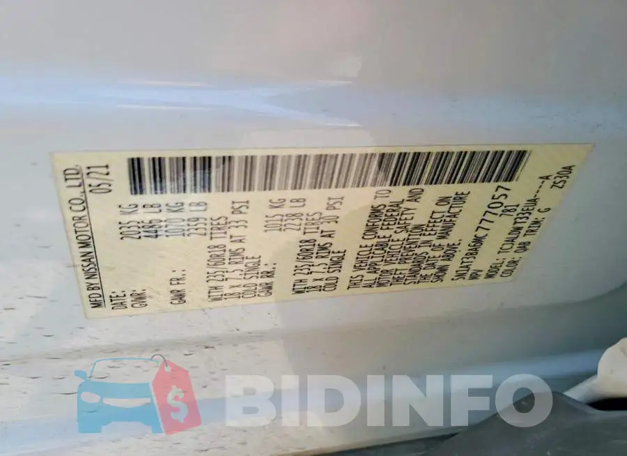 5N1AT3BA6MC777057 Photo# 14