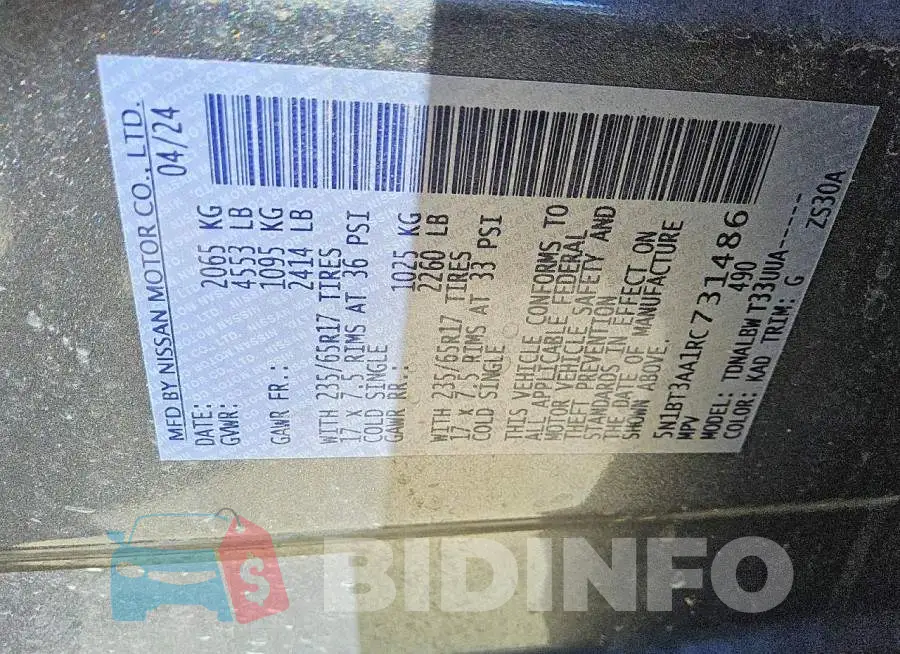 5N1BT3AA1RC731486 Photo# 13