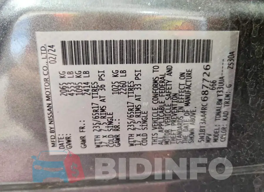 5N1BT3AA4RC687726 Photo# 13