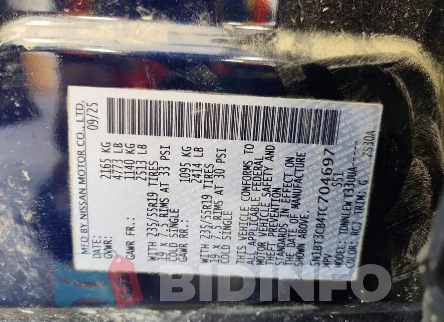 5N1BT3CB4TC704697 Photo# 14