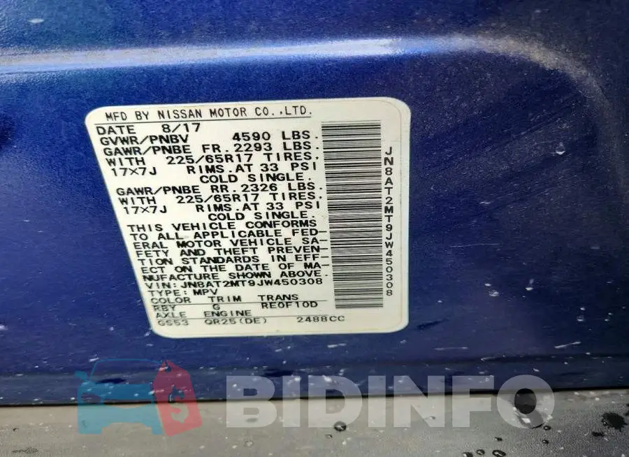 JN8AT2MT9JW450308 Photo# 14