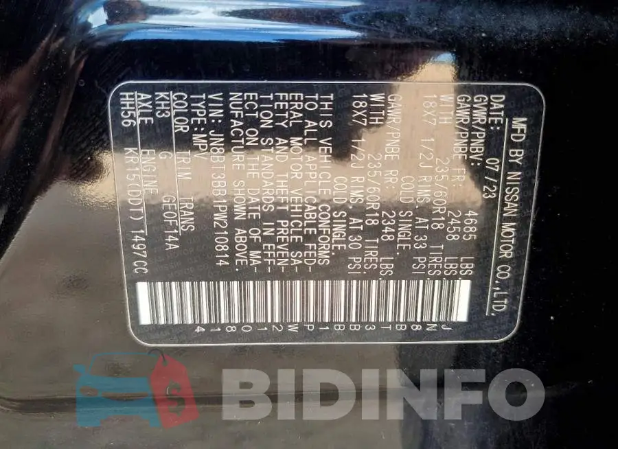 JN8BT3BB1PW210814 Photo# 13