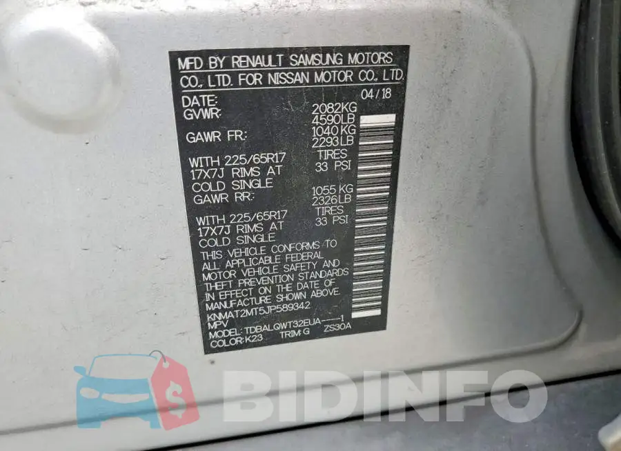 KNMAT2MT5JP589342 Photo# 13