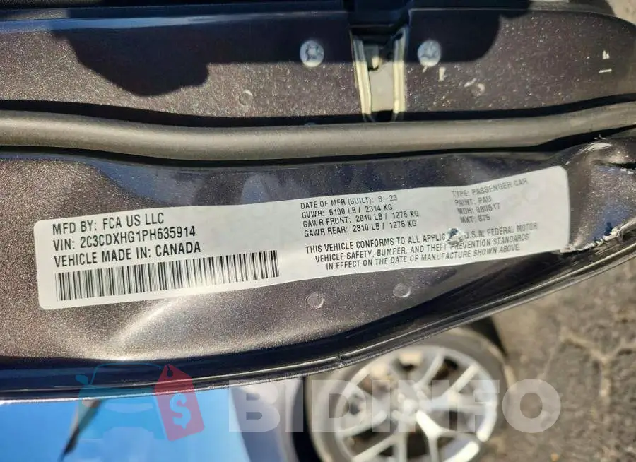 2C3CDXHG1PH635914 Photo# 12