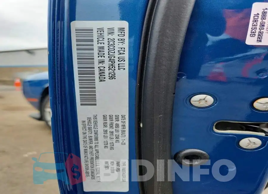 2C3CDZJG4PH521296 Photo# 13
