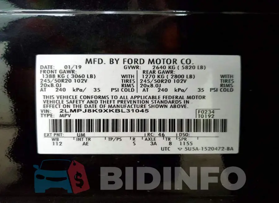 2LMPJ8K9XKBL31045 Photo# 14