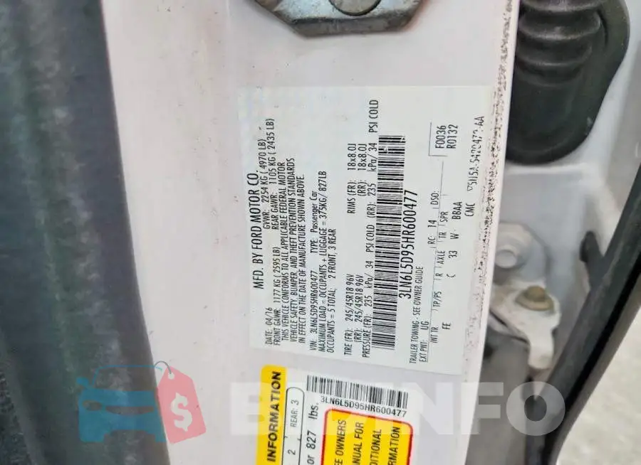 3LN6L5D95HR600477 Photo# 12