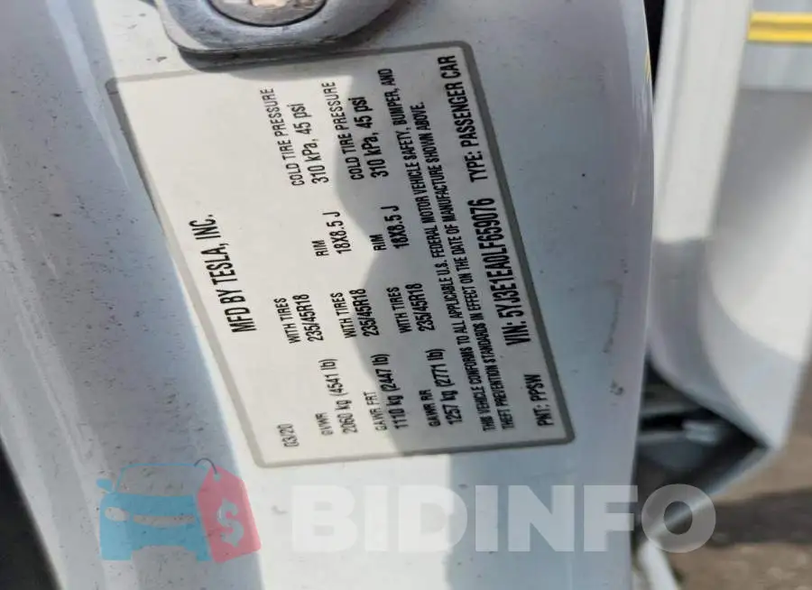 5YJ3E1EA0LF659076 Photo# 12