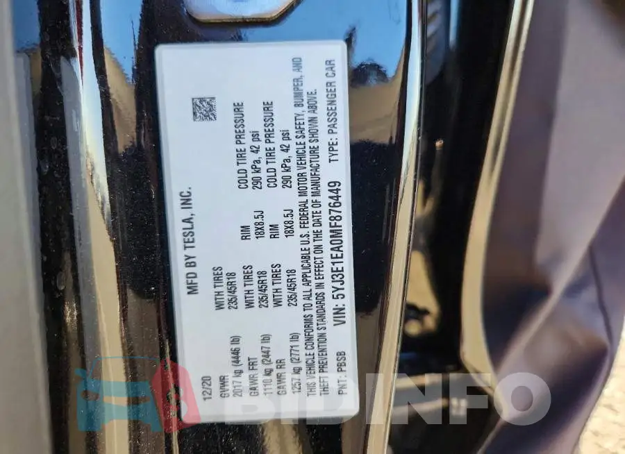 5YJ3E1EA0MF876449 Photo# 13