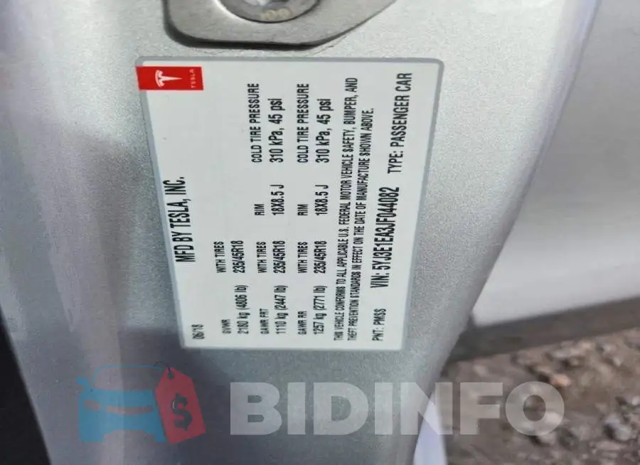 5YJ3E1EA3JF044082 Photo# 13