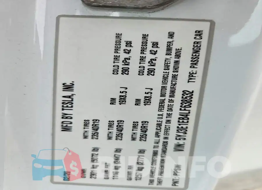5YJ3E1EB4LF638532 Photo# 13