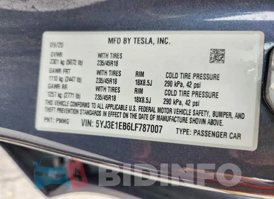 5YJ3E1EB6LF787007 Photo# 12