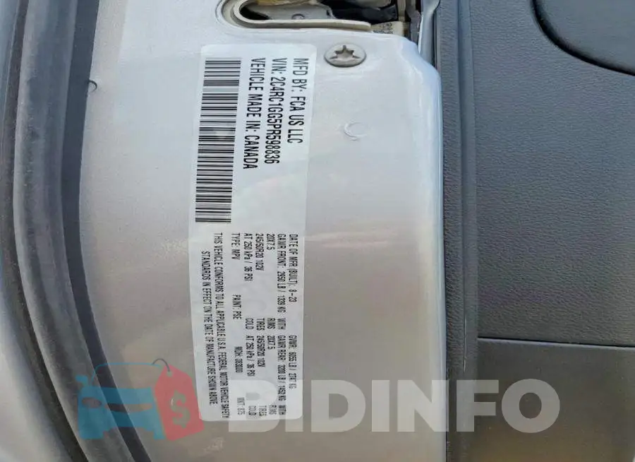 2C4RC1GG5PR598836 Photo# 13
