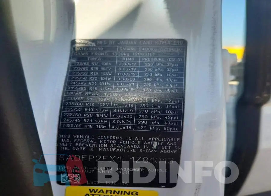 SADFP2FX1L1Z81013 Photo# 13