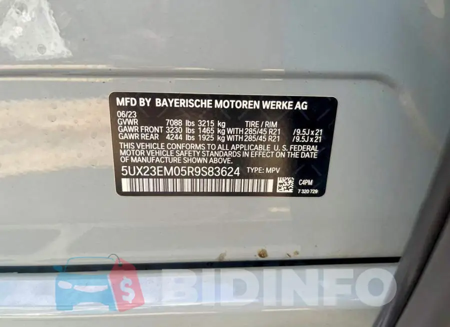 5UX23EM05R9S83624 Photo# 13