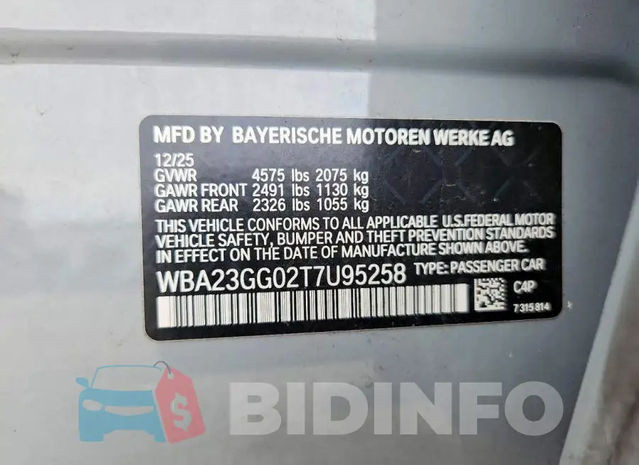 WBA23GG02T7U95258 Photo# 12