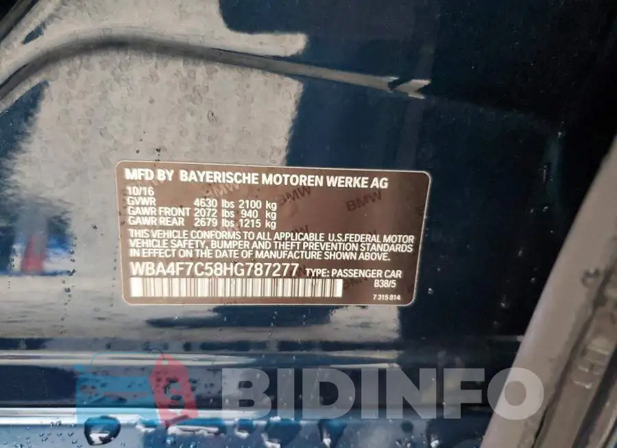 WBA4F7C58HG787277 Photo# 12