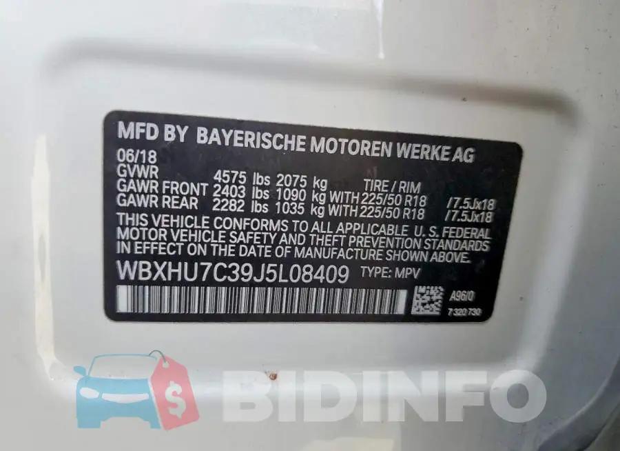 WBXHU7C39J5L08409 Photo# 13
