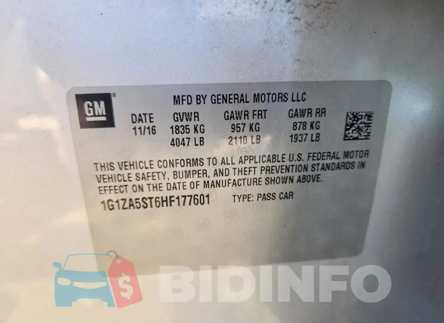 1G1ZA5ST6HF177601 Photo# 12