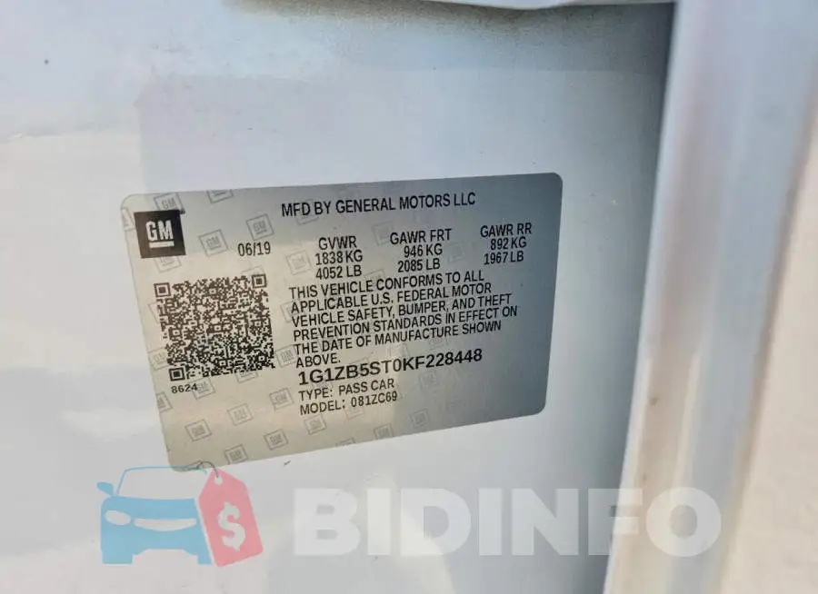 1G1ZB5ST0KF228448 Photo# 12