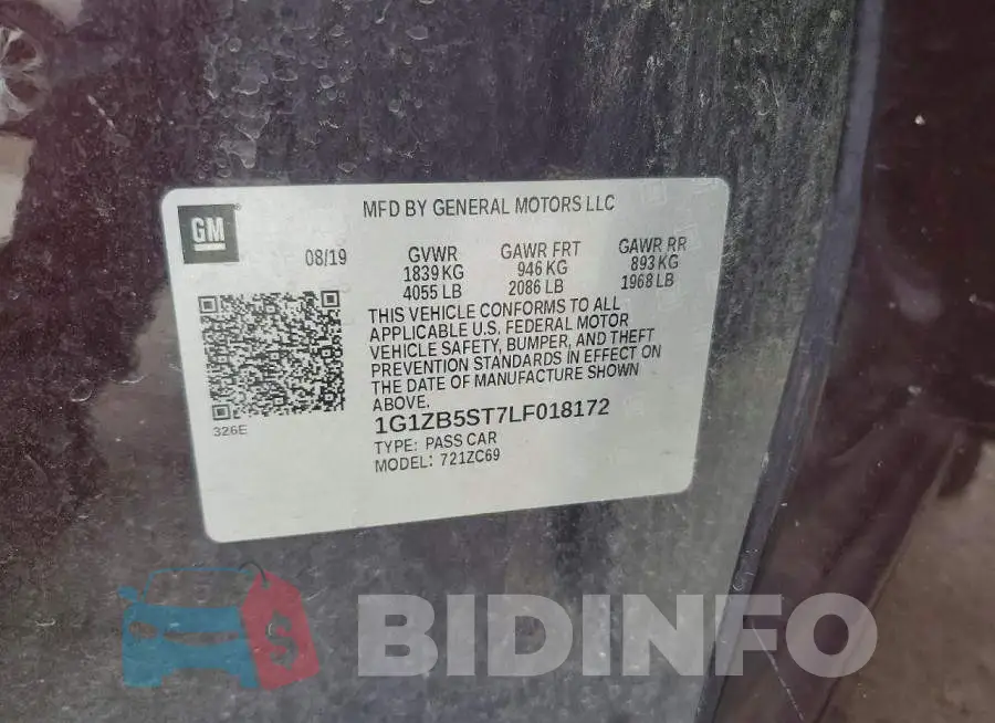 1G1ZB5ST7LF018172 Photo# 12
