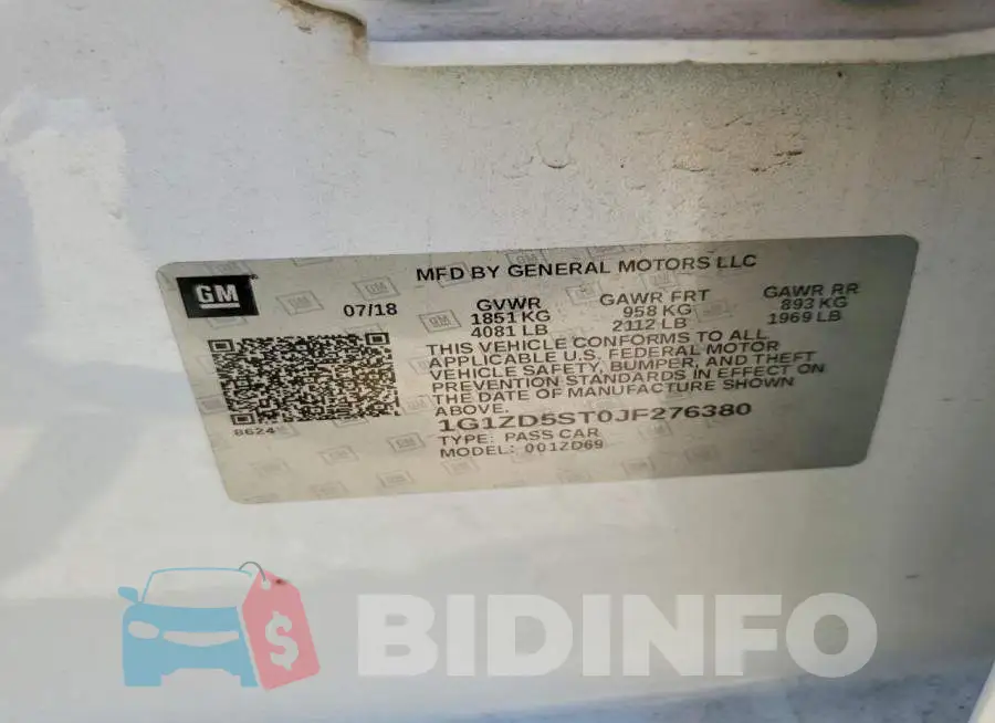 1G1ZD5ST0JF276380 Photo# 12