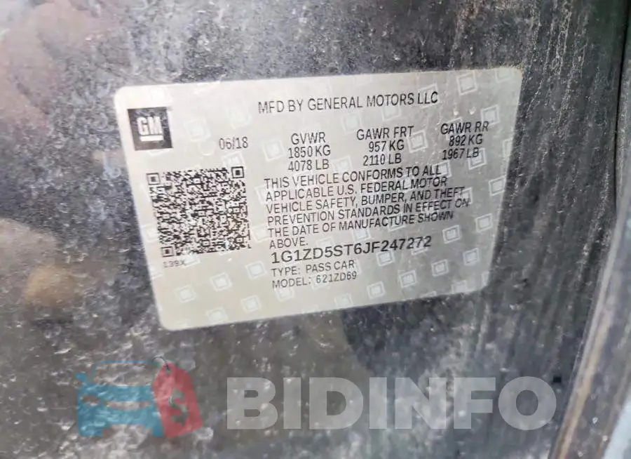 1G1ZD5ST6JF247272 Photo# 12