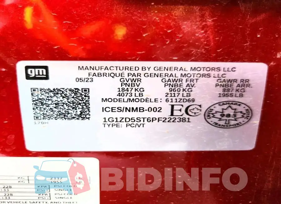 1G1ZD5ST6PF222381 Photo# 12