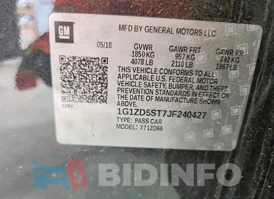 1G1ZD5ST7JF240427 Photo# 12