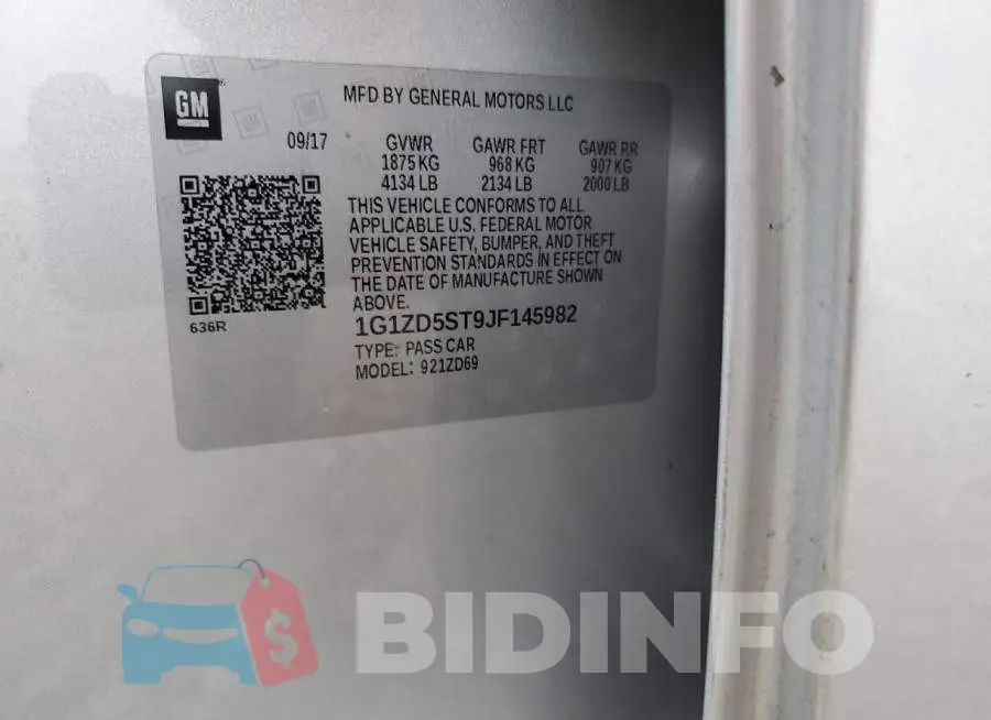 1G1ZD5ST9JF145982 Photo# 12