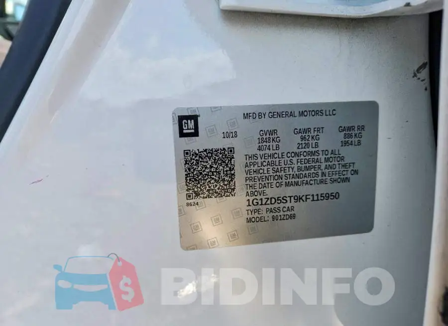 1G1ZD5ST9KF115950 Photo# 12