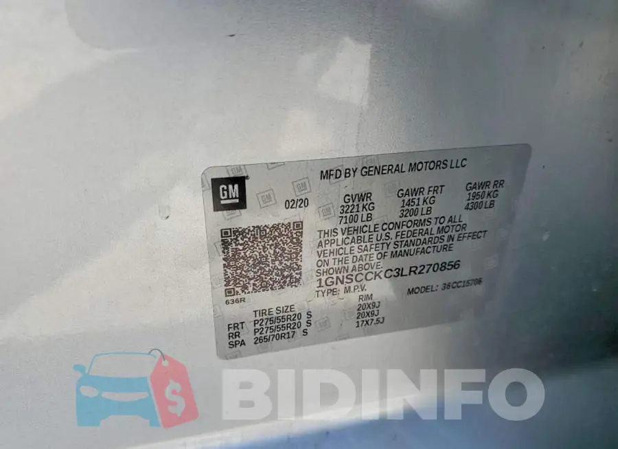 1GNSCCKC3LR270856 Photo# 13