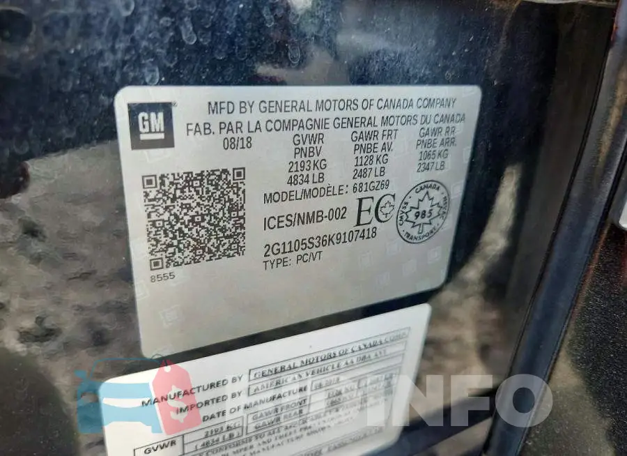 2G1105S36K9107418 Photo# 13