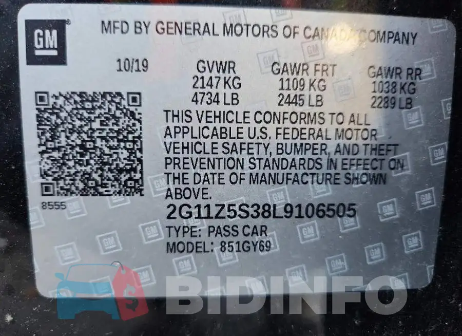 2G11Z5S38L9106505 Photo# 12