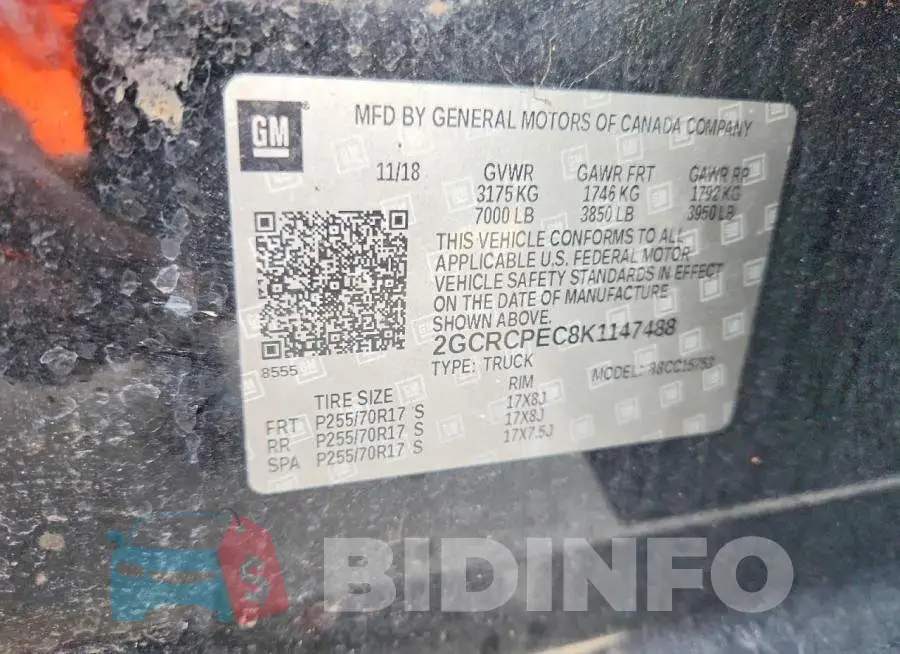 2GCRCPEC8K1147488 Photo# 13