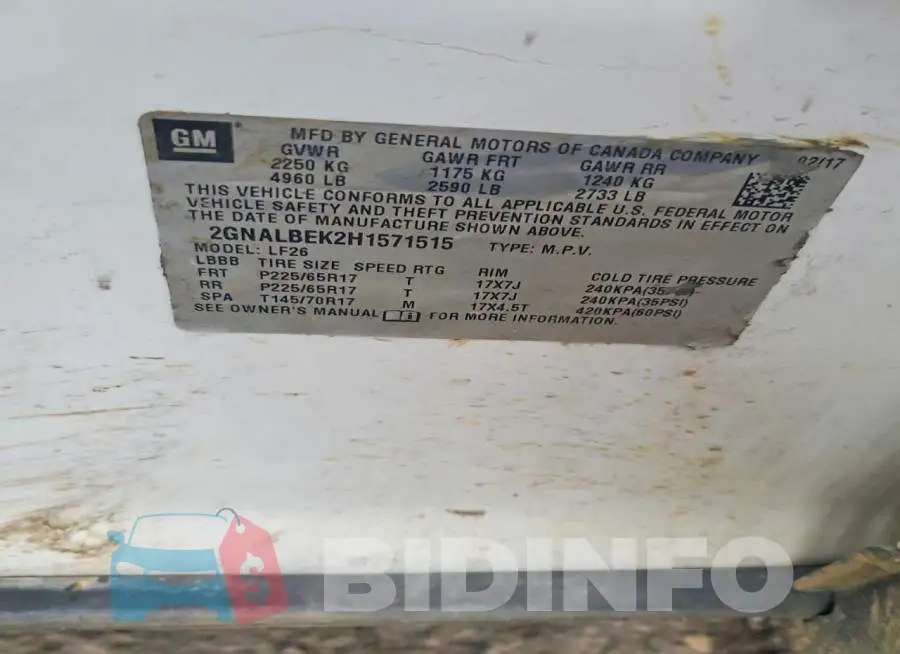 2GNALBEK2H1571515 Photo# 13