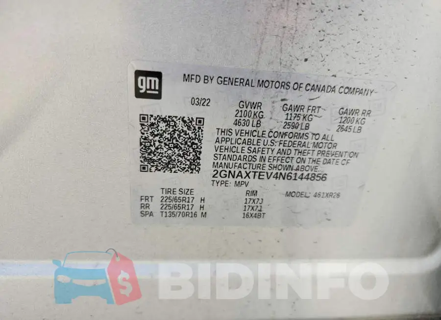 2GNAXTEV4N6144856 Photo# 13