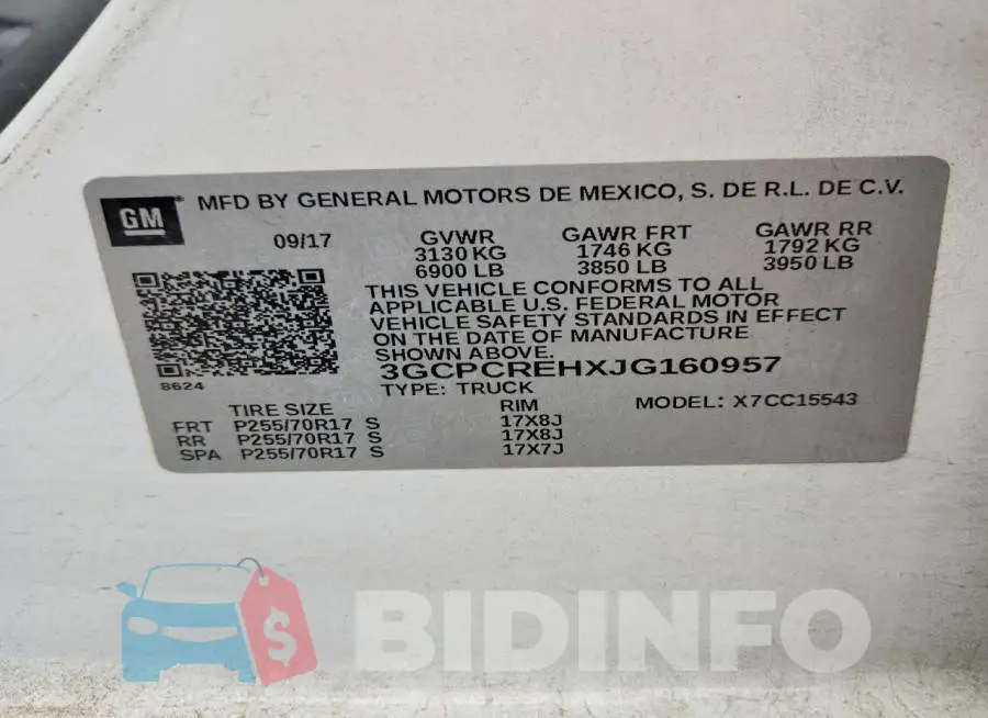 3GCPCREHXJG160957 Photo# 12