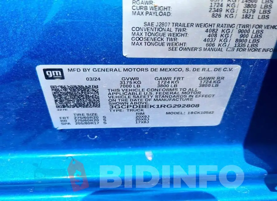 3GCPDBEK1RG292808 Photo# 12