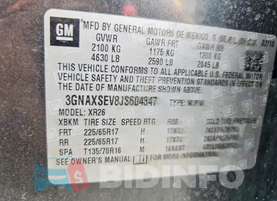 3GNAXSEV8JS604347 Photo# 13