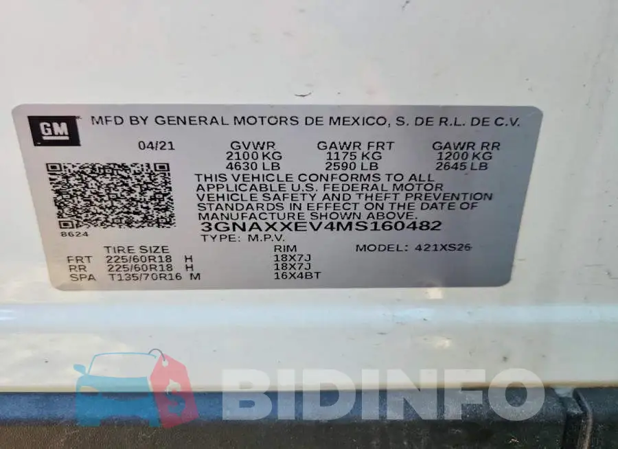 3GNAXXEV4MS160482 Photo# 13