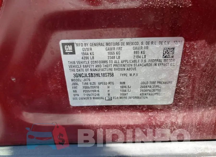 3GNCJLSB3HL189758 Photo# 13