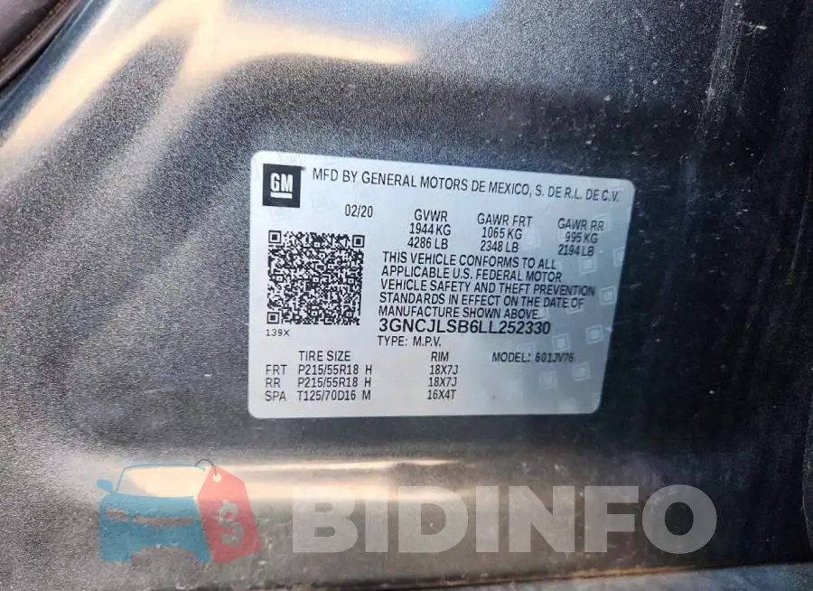 3GNCJLSB6LL252330 Photo# 13