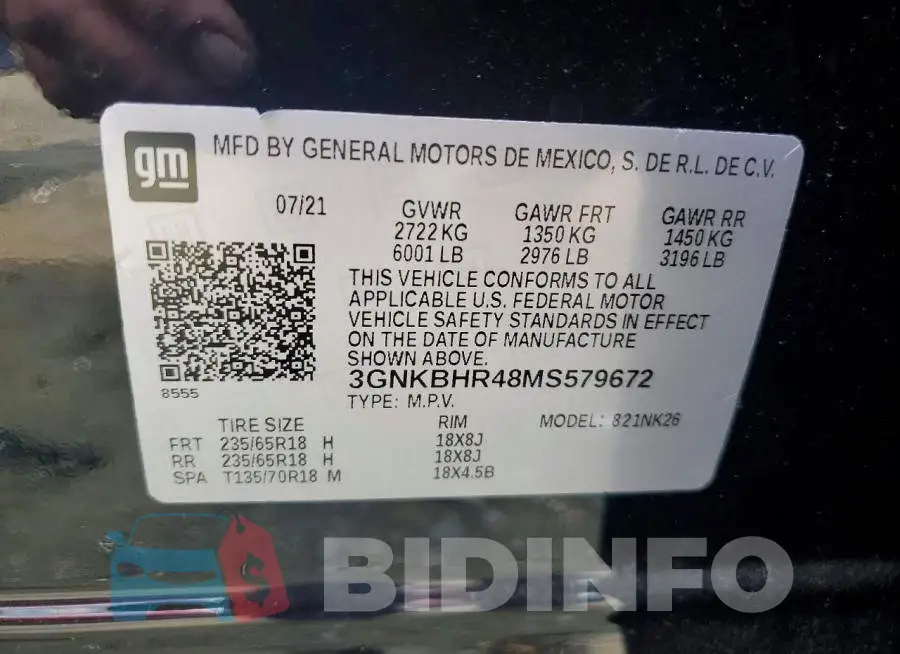 3GNKBHR48MS579672 Photo# 13
