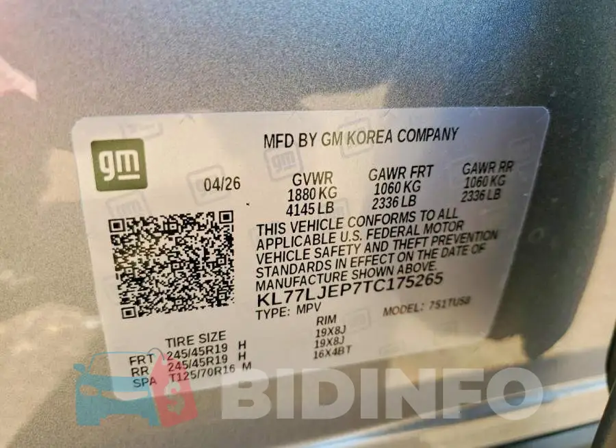 KL77LJEP7TC175265 Photo# 12