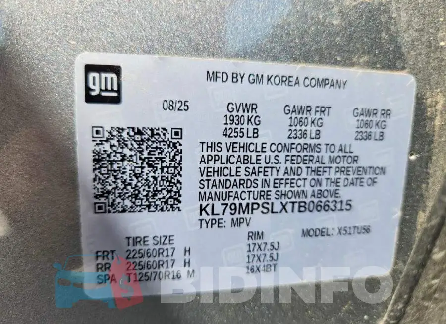 KL79MPSLXTB066315 Photo# 14